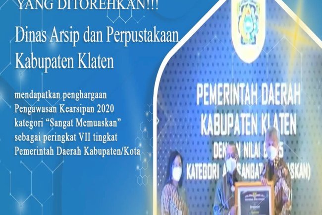 Penghargaan Pengawasan Kearsipan Tahun 2020