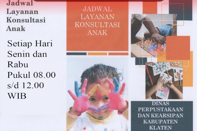 Jadwal Layanan Konsultasi Anak - Dispersip