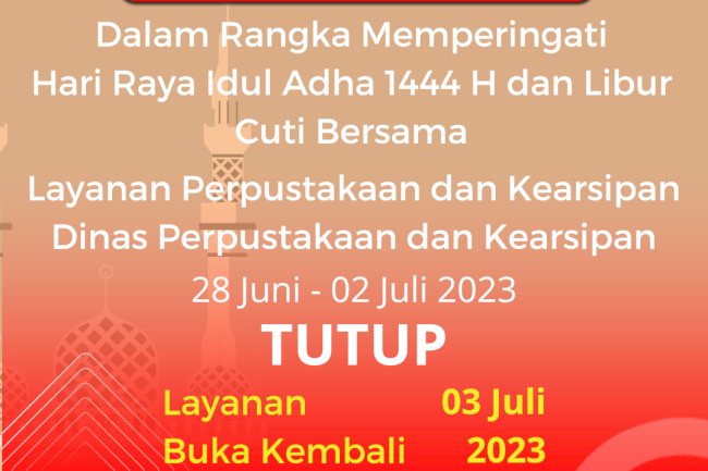 Pengumuman Tutup Layanan Hari Raya Idul Adha 1444 H