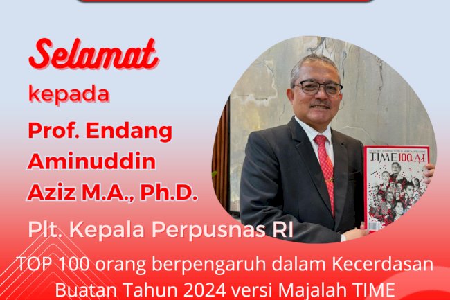 Plt Kepala Perpusnas jadi TOP 100 orang berpengaruh dalam Kecerdasan Buatan versi Majalah TIME