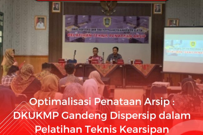 Optimalisasi Penataan Arsip : DKUKMP Gandeng Dispersip dalam Pelatihan Teknis Kearsipan