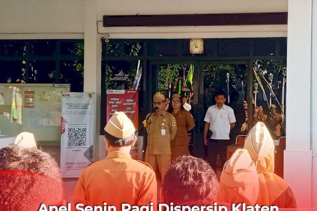 Apel Senin Pagi Dispersip Klaten Tekankan Semangat Sambut Hari Jadi Kabupaten Klaten