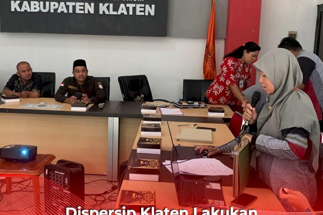 Dispersip Klaten Lakukan Pendampingan Pengelolaan Arsip Bawaslu, Tindak Lanjut Hasil Audiensi