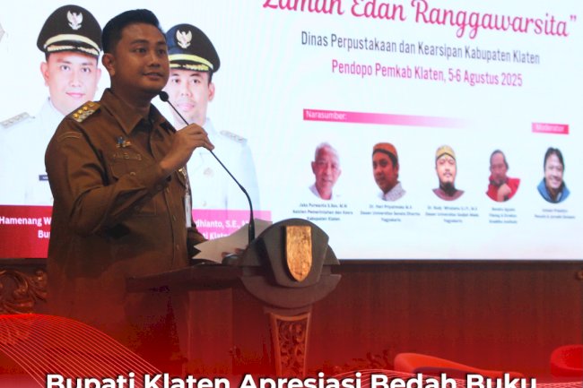 Bupati Klaten Apresiasi Bedah Buku 'Zaman Edan Ronggowarsito', Oase di Tengah Menurunnya Minat Baca