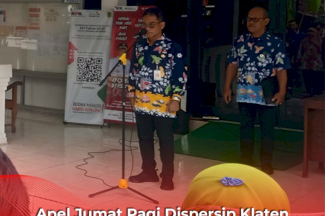 Apel Jumat Pagi Dispersip Klaten Bahas Persiapan HUT ke-80 Republik Indonesia