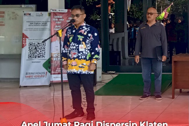 Apel Jumat Pagi Dispersip Klaten Tekankan Kedisiplinan Usai Pengumuman PPPK Paruh Waktu
