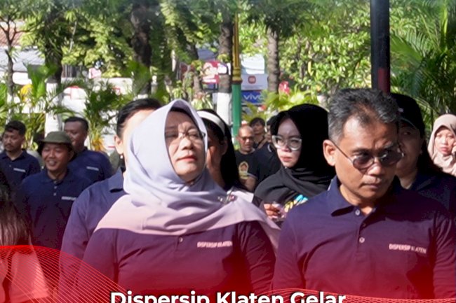 Dispersip Klaten Gelar Jalan Sehat Bersama Peringati Hari Olahraga Nasional