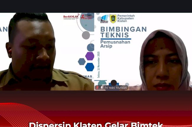 Dispersip Klaten Gelar Bimtek Pemusnahan Arsip bagi Seluruh Perangkat Daerah secara Daring