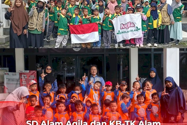 SD Alam Aqila dan KB-TK Alam Harapan Kita Belajar Bersama di Perpustakaan Dispersip Klaten