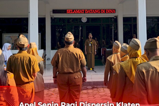 Apel Senin Pagi Dispersip Klaten Pasca Lebaran 1447 H : Momentum Perkuat Semangat dan Disiplin Kerja