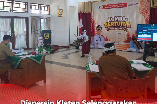 Dispersip Klaten Selenggarakan Lomba Bertutur Tingkat SD Kabupaten Klaten Tahun 2026