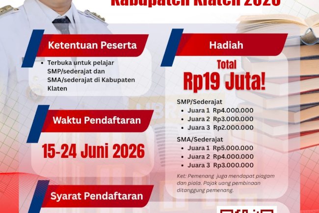 Lomba Resensi Buku Koleksi Perpustakaan Daerah Kabupaten Klaten Tahun 2026