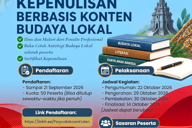 Bimbingan Teknis KepenuIisan Berbasis Konten Budaya Lokal Tahun 2026