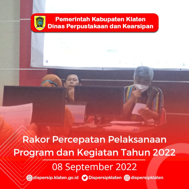 Rakor Internal Percepatan Pelaksanaan Program dan Kegiatan Tahun 2022