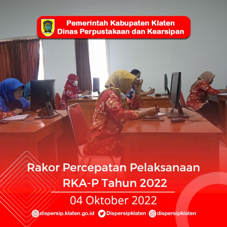 Rakor Internal Percepatan Pelaksanaan RKA-P Tahun 2022