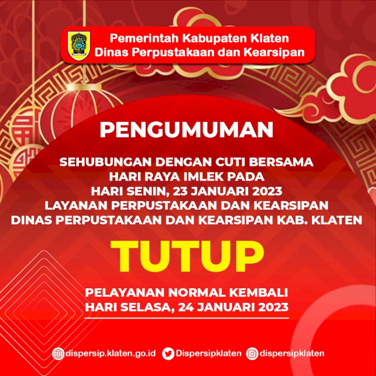 Pengumuman Tutup Layanan