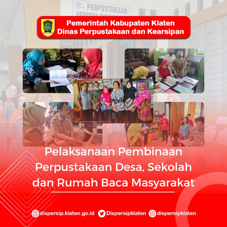 Pembinaan Perpustakaan Sekolah, Desa dan RBM