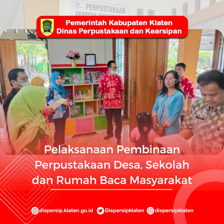 Pembinaan Perpustakaan Sekolah, Desa dan RBM