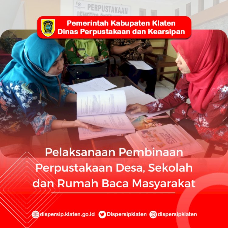 Pembinaan Perpustakaan Sekolah, Desa dan RBM