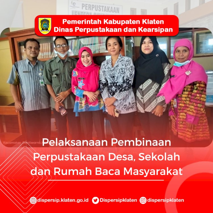 Pembinaan Perpustakaan Sekolah, Desa dan RBM