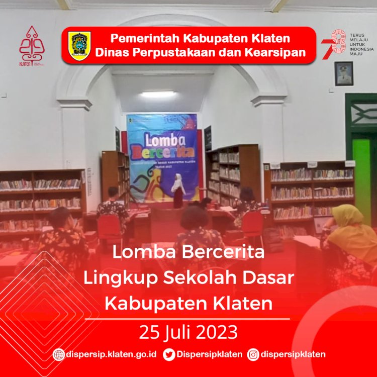 Lomba Bercerita lingkup Sekolah Dasar Kabupaten Klaten