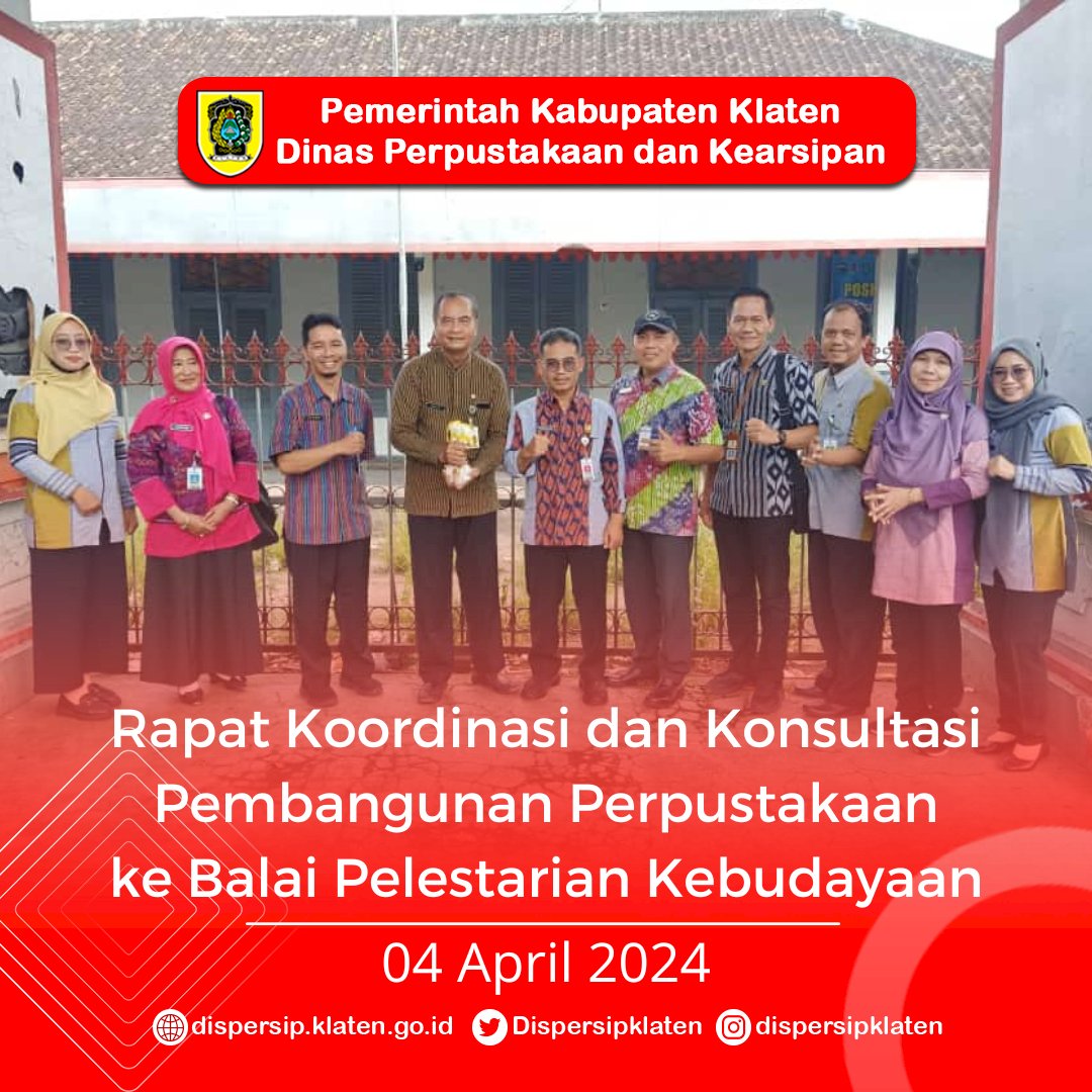 Koordinasi dan Konsultasi Pembangunan Perpustakaan ke BPK Wil. X