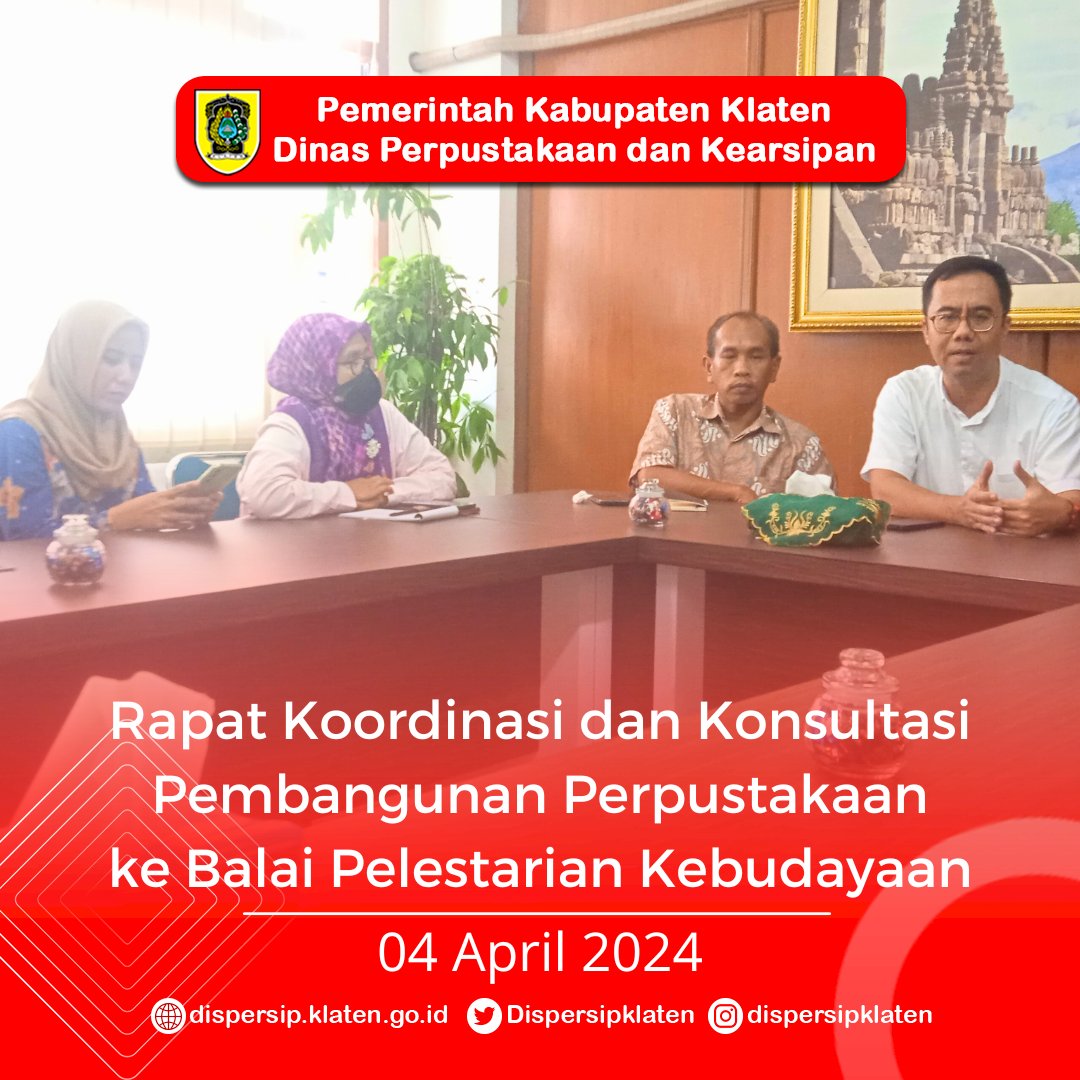 Koordinasi dan Konsultasi Pembangunan Perpustakaan ke BPK Wil. X