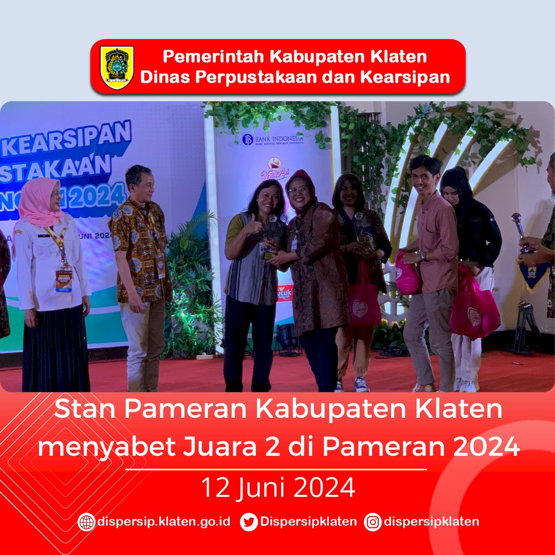 Stan Pameran Kabupaten Klaten menyabet Juara 2 di Pameran 2024