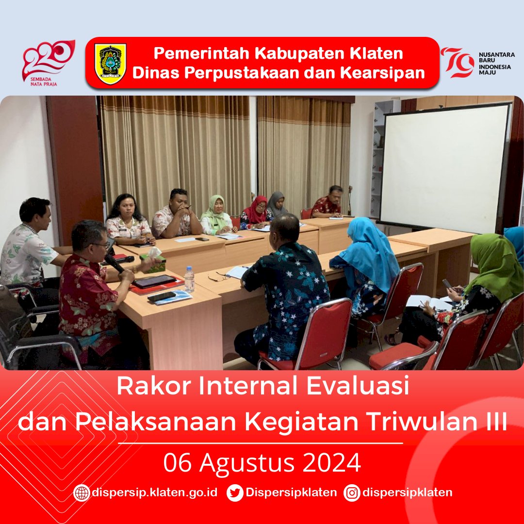 Rakor Internal Evaluasi dan Pelaksanaan Kegiatan di TW3 2024