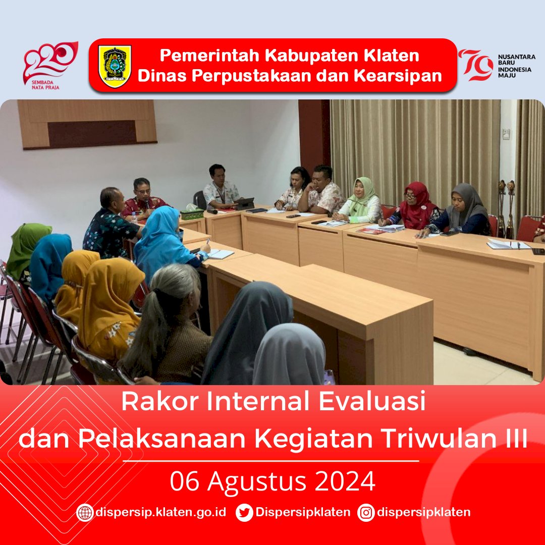 Rakor Internal Evaluasi dan Pelaksanaan Kegiatan di TW3 2024