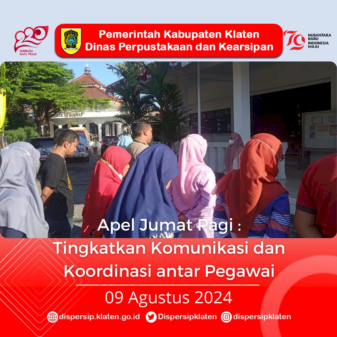 Apel Jumat Pagi : Tingkatkan Komunikasi dan Koordinas antar Pegawai