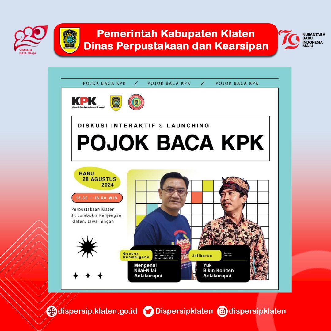 Layanan Perpustakaan Tutup Sementara untuk Aktivasi Pojok Baca KPK