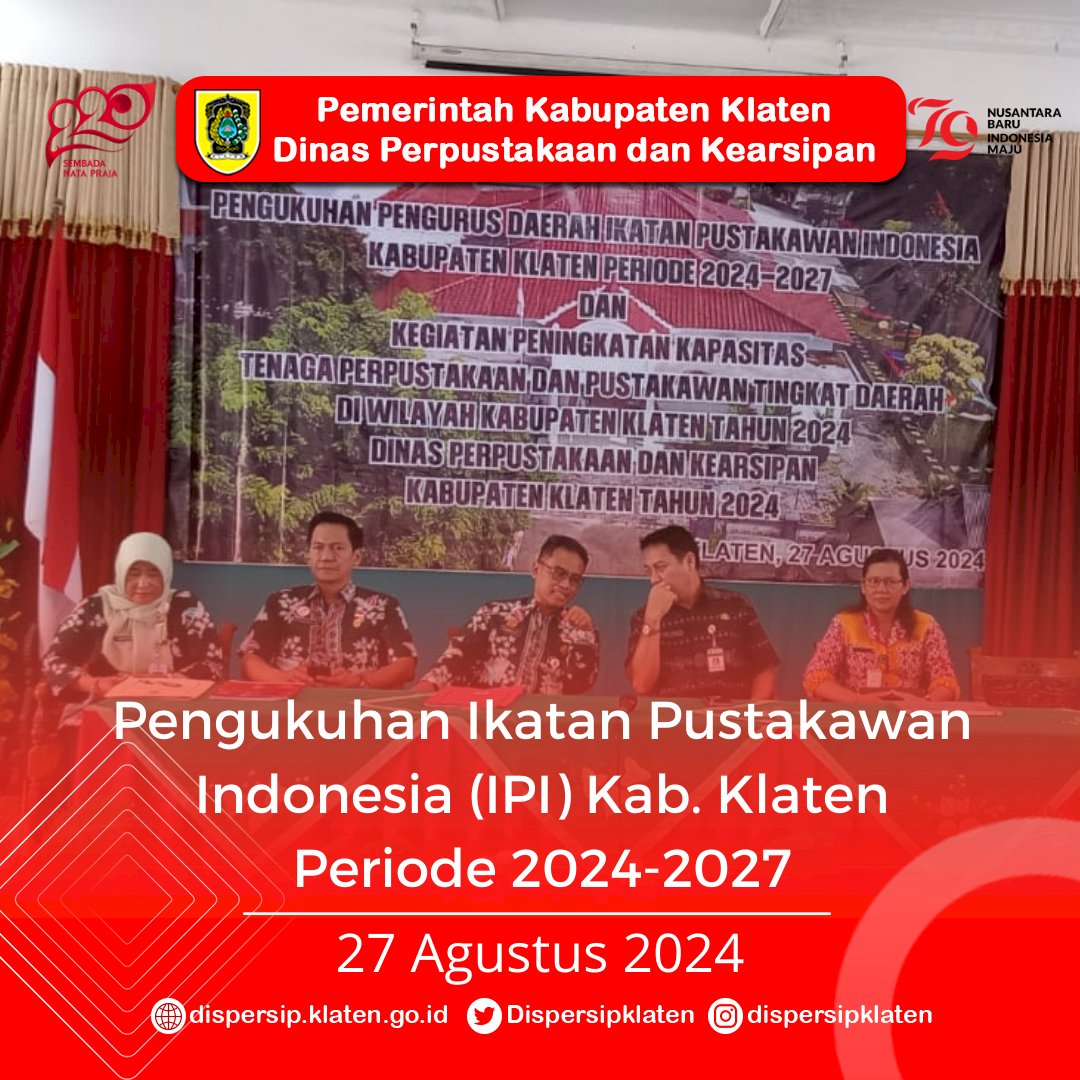 Pengukuhan IPI Kabupaten Klaten Tahun 2024-2027