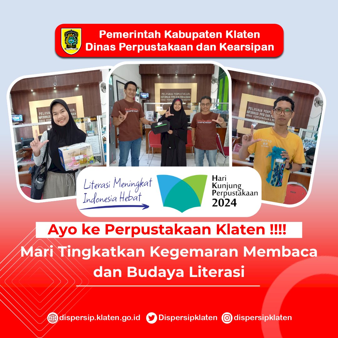 Souvenir Eksklusif untuk Pengunjung Spesial di Hari Kunjung Perpustakaan 2024