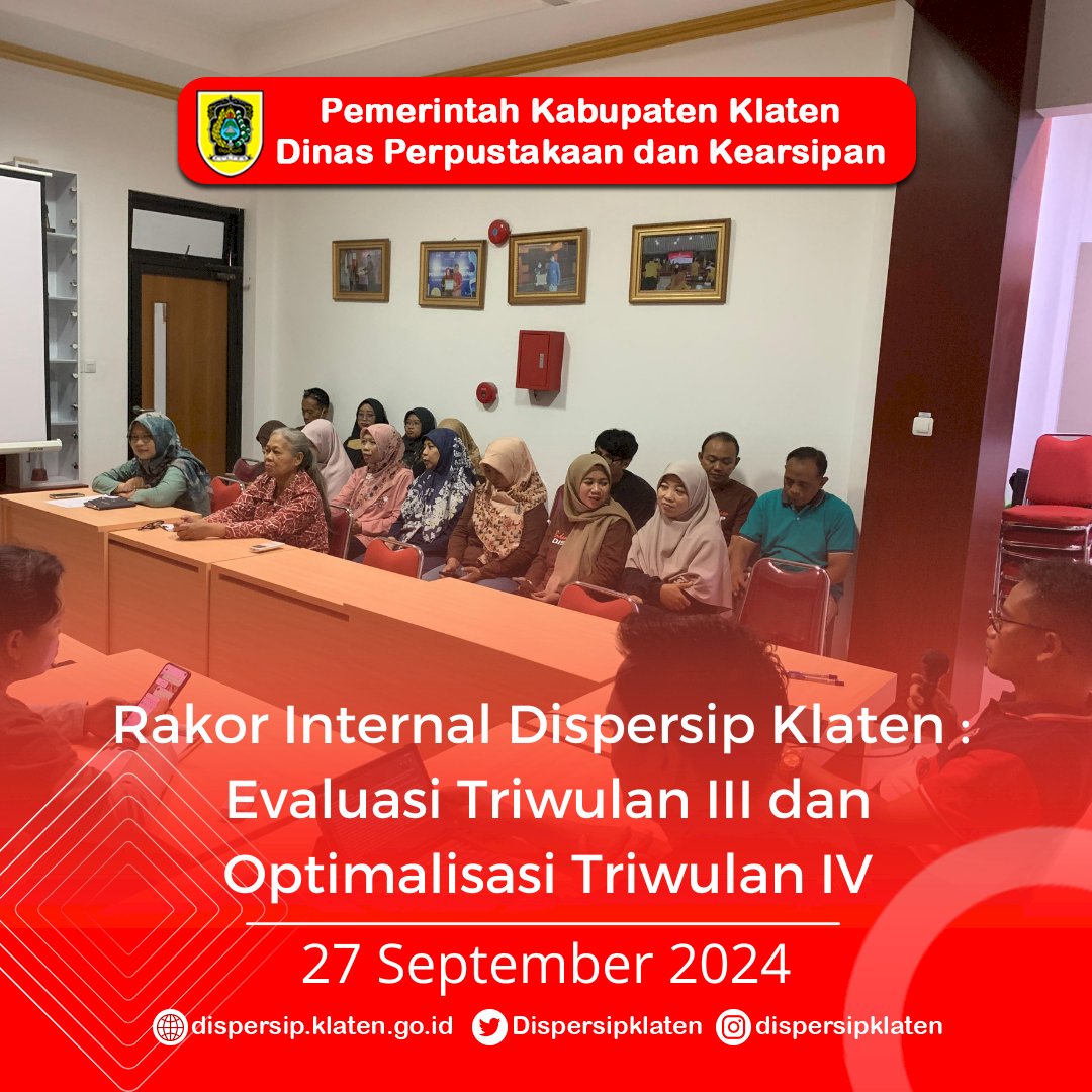 Rakor Internal Dispersip Klaten : Evaluasi TW3 dan Optimalisasi TW4