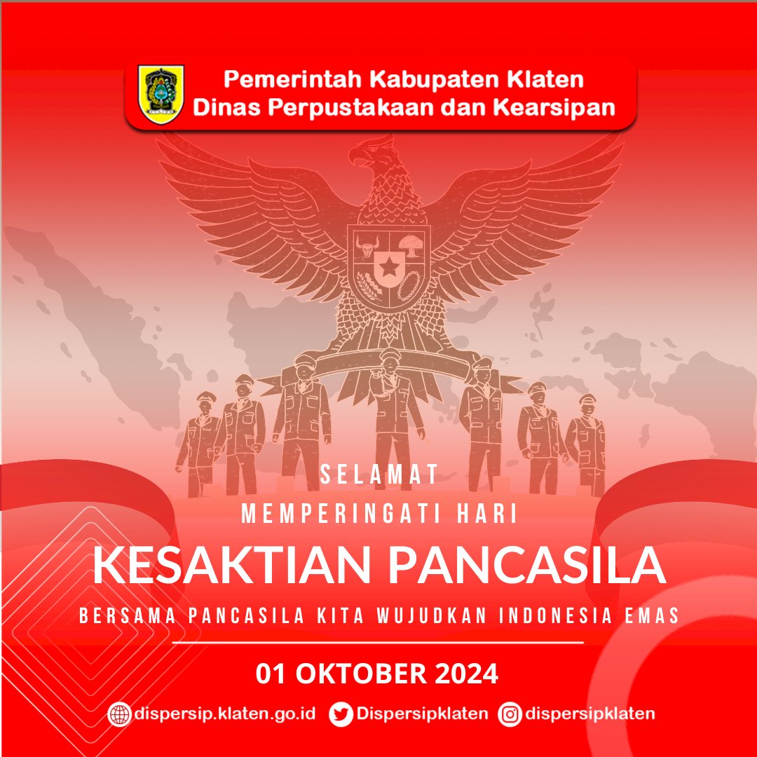 Selamat Memperingati Hari Kesaktian Pancasila, 01 Oktober 2024