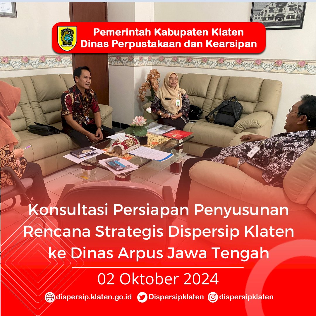 Konsultasi Persiapan Penyusunan Renstra ke Dinas Arpus Provinsi Jawa Tengah