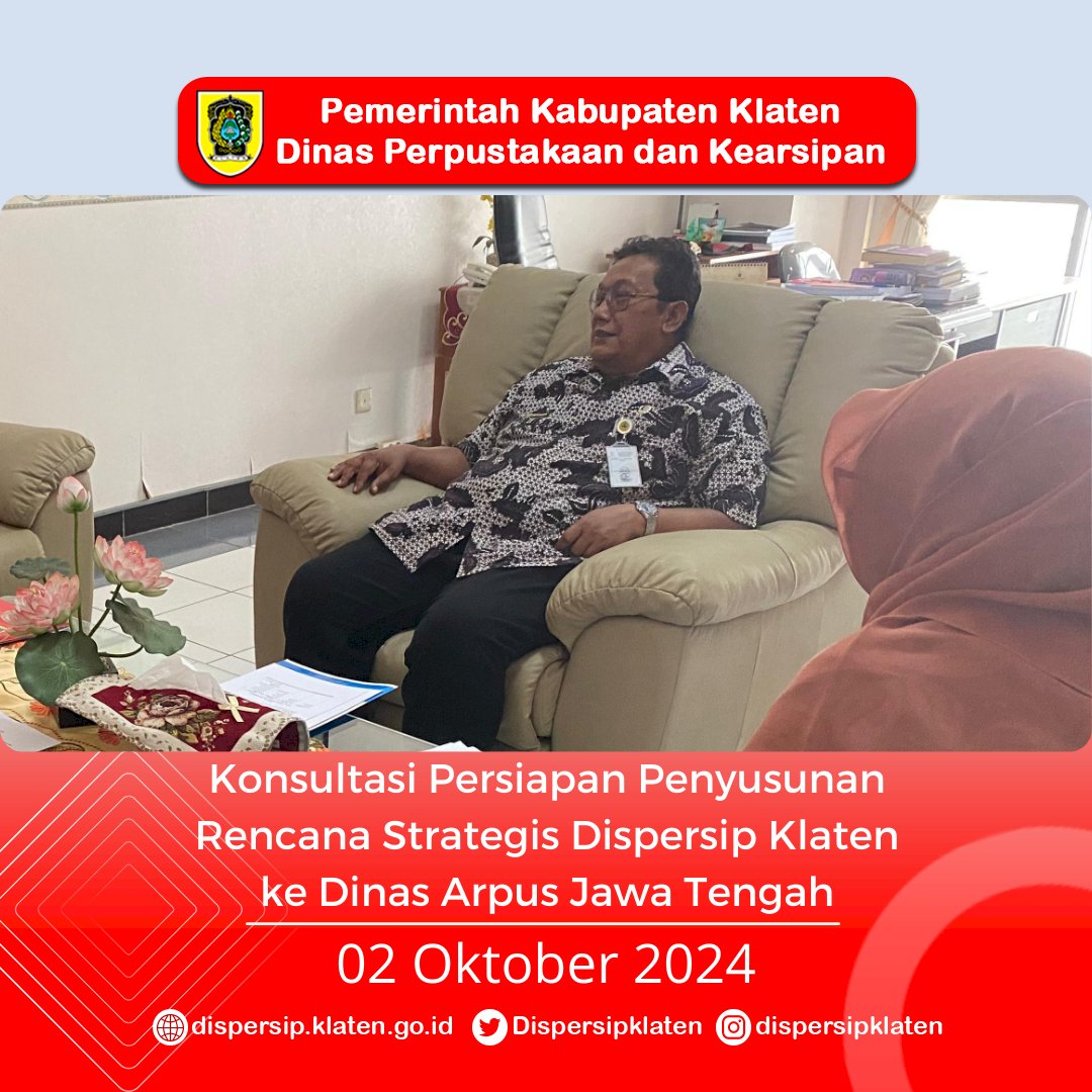 Konsultasi Persiapan Penyusunan Renstra ke Dinas Arpus Provinsi Jawa Tengah