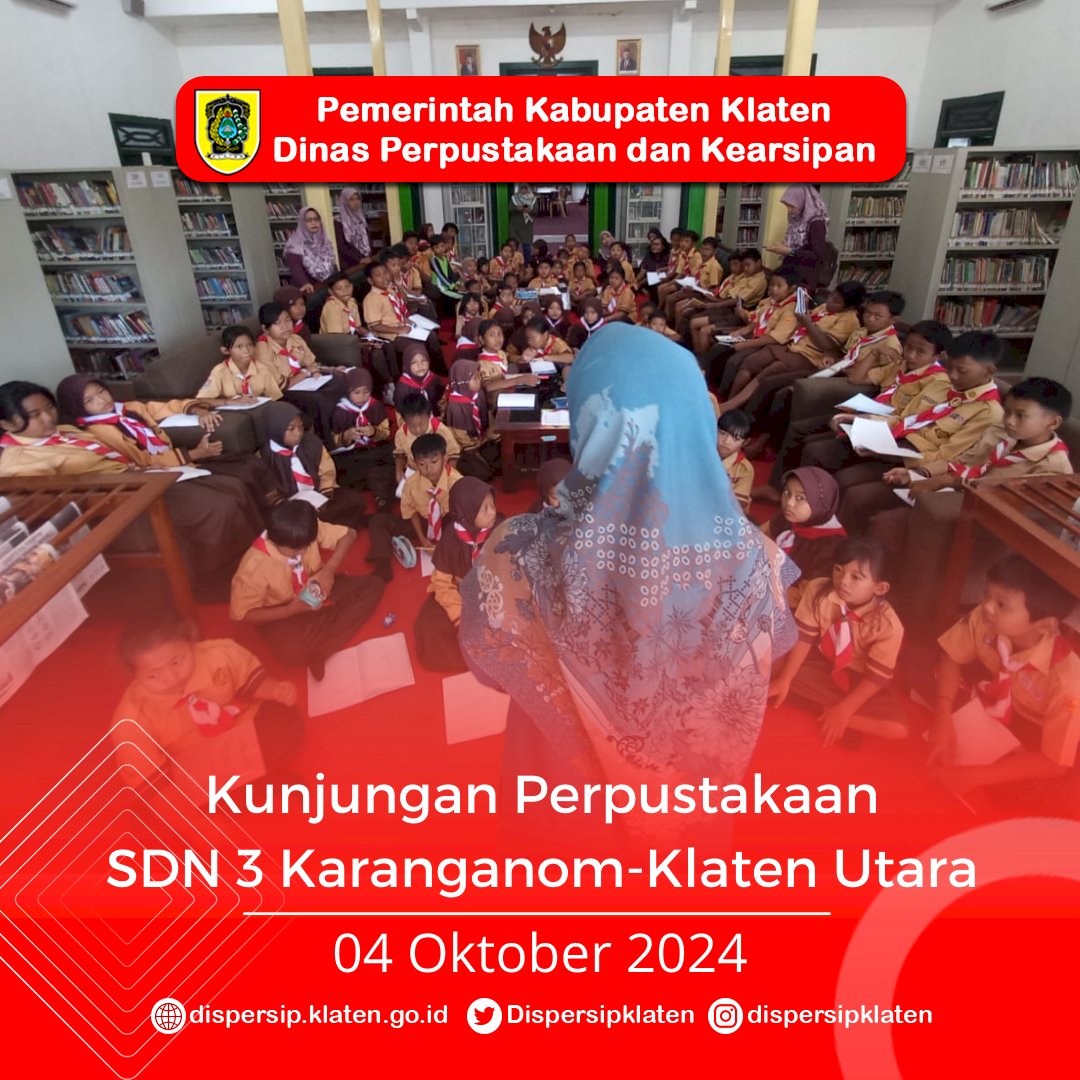 Kunjungan Perpustakaan SDN 3 Karanganom-Klaten Utara