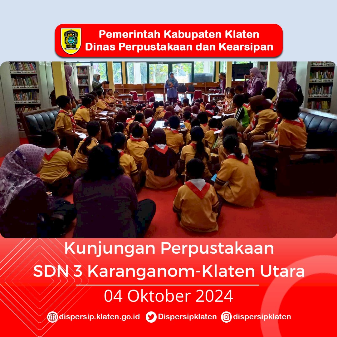 Kunjungan Perpustakaan SDN 3 Karanganom-Klaten Utara