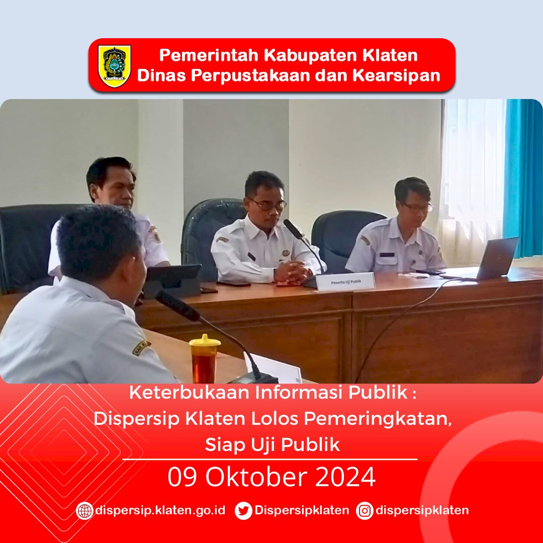 KIP : Dispersip Klaten Lolos Pemeringkatan, Siap Uji Publik