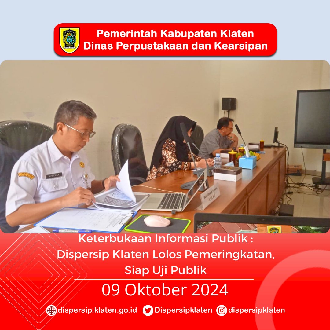 KIP : Dispersip Klaten Lolos Pemeringkatan, Siap Uji Publik