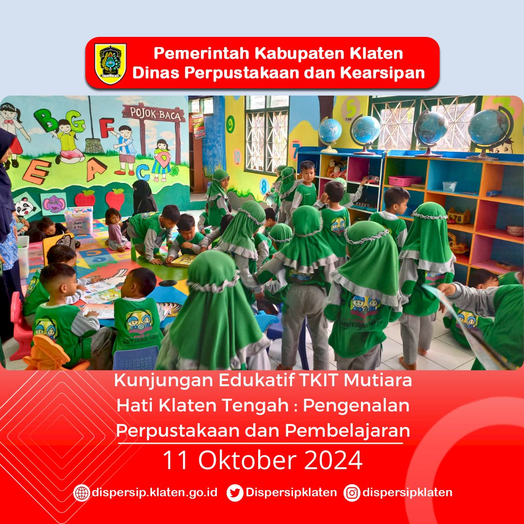 Kunjungan Edukatif TKIT Mutiara Hati : Pengenalan Perpustakaan dan Pembelajaran