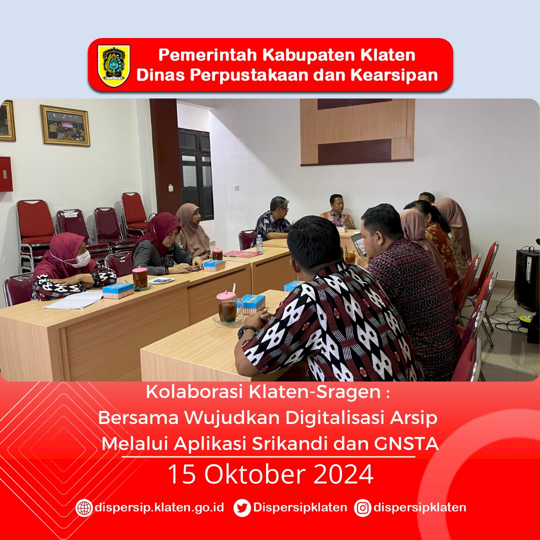 Kolaborasi Klaten-Sragen: Bersama Wujudkan Digitalisasi Arsip Melalui Aplikasi Srikandi dan GNSTA