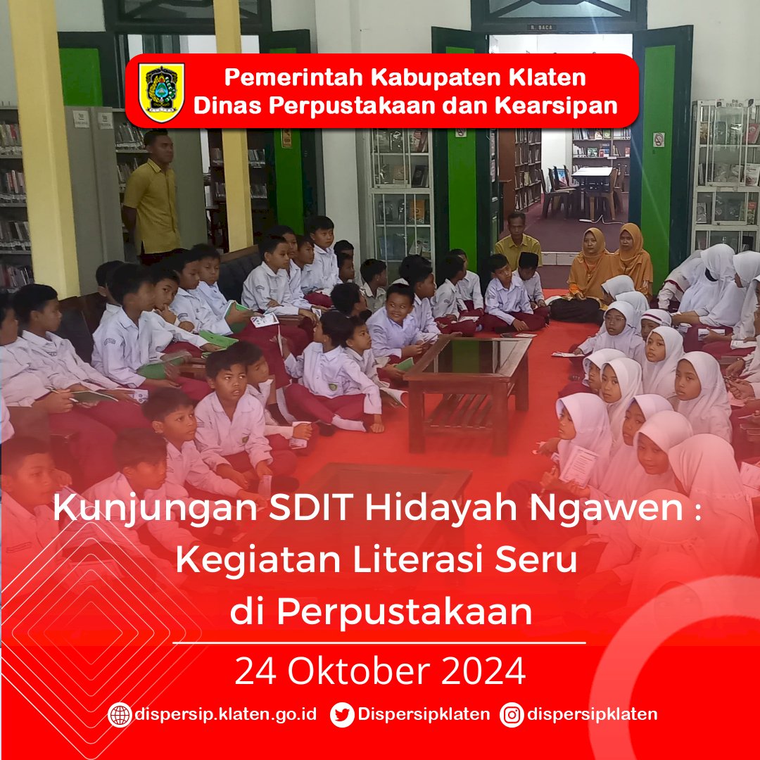 Kunjungan SDIT Hidayah Ngawen : Kegiatan Literasi Seru di Perpustakaan