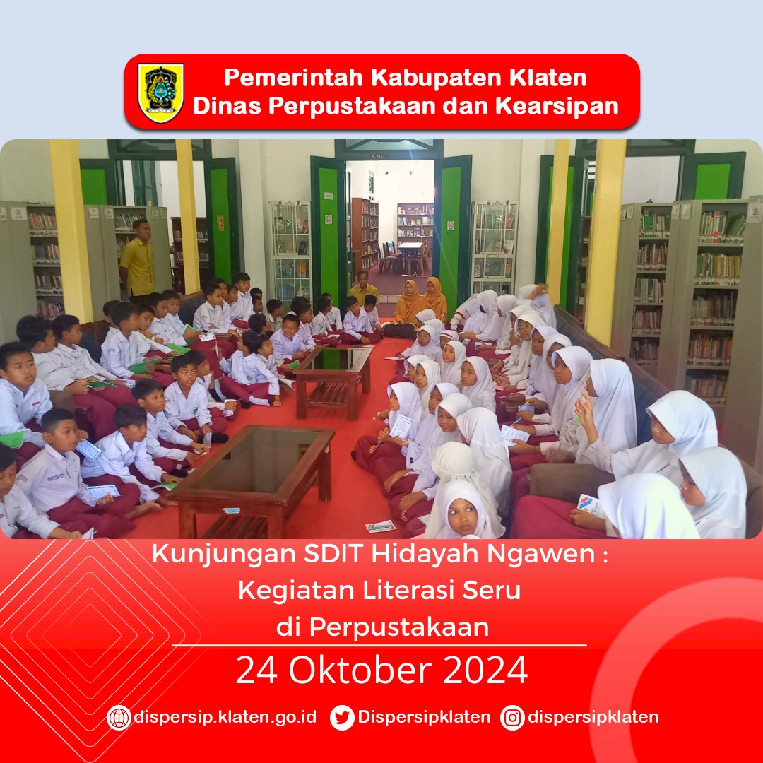 Kunjungan SDIT Hidayah Ngawen : Kegiatan Literasi Seru di Perpustakaan