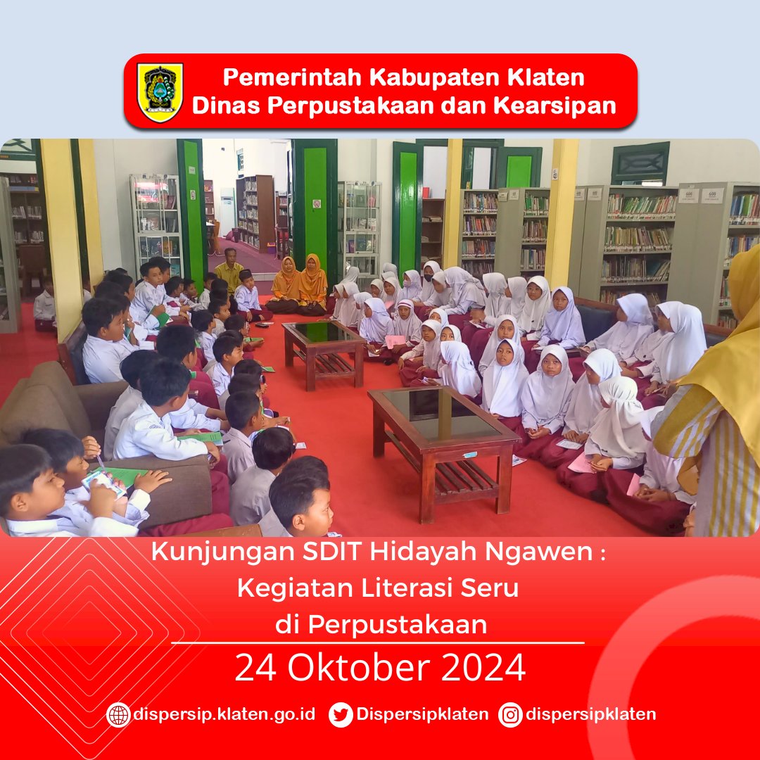 Kunjungan SDIT Hidayah Ngawen : Kegiatan Literasi Seru di Perpustakaan