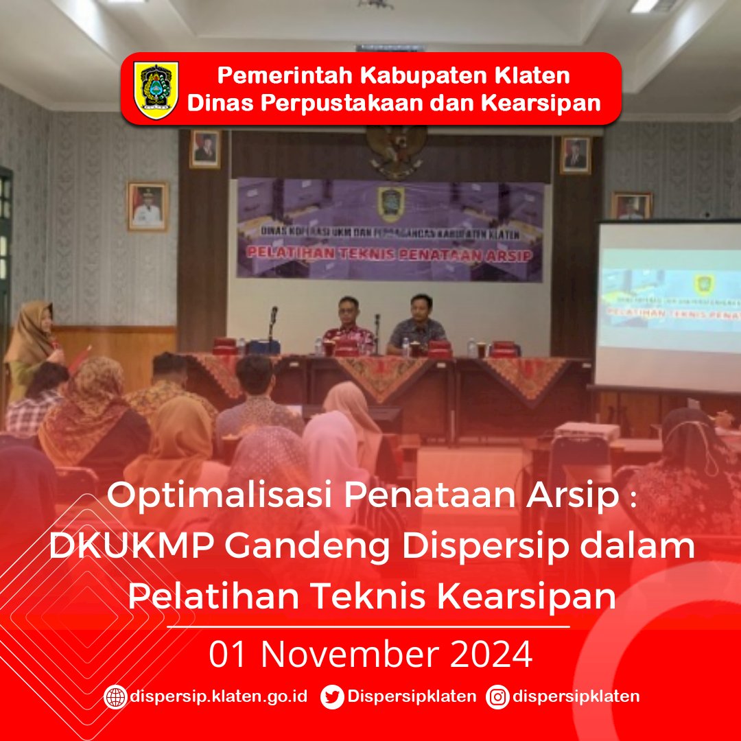 Optimalisasi Penataan Arsip : DKUKMP Gandeng Dispersip dalam Pelatihan Teknis Kearsipan