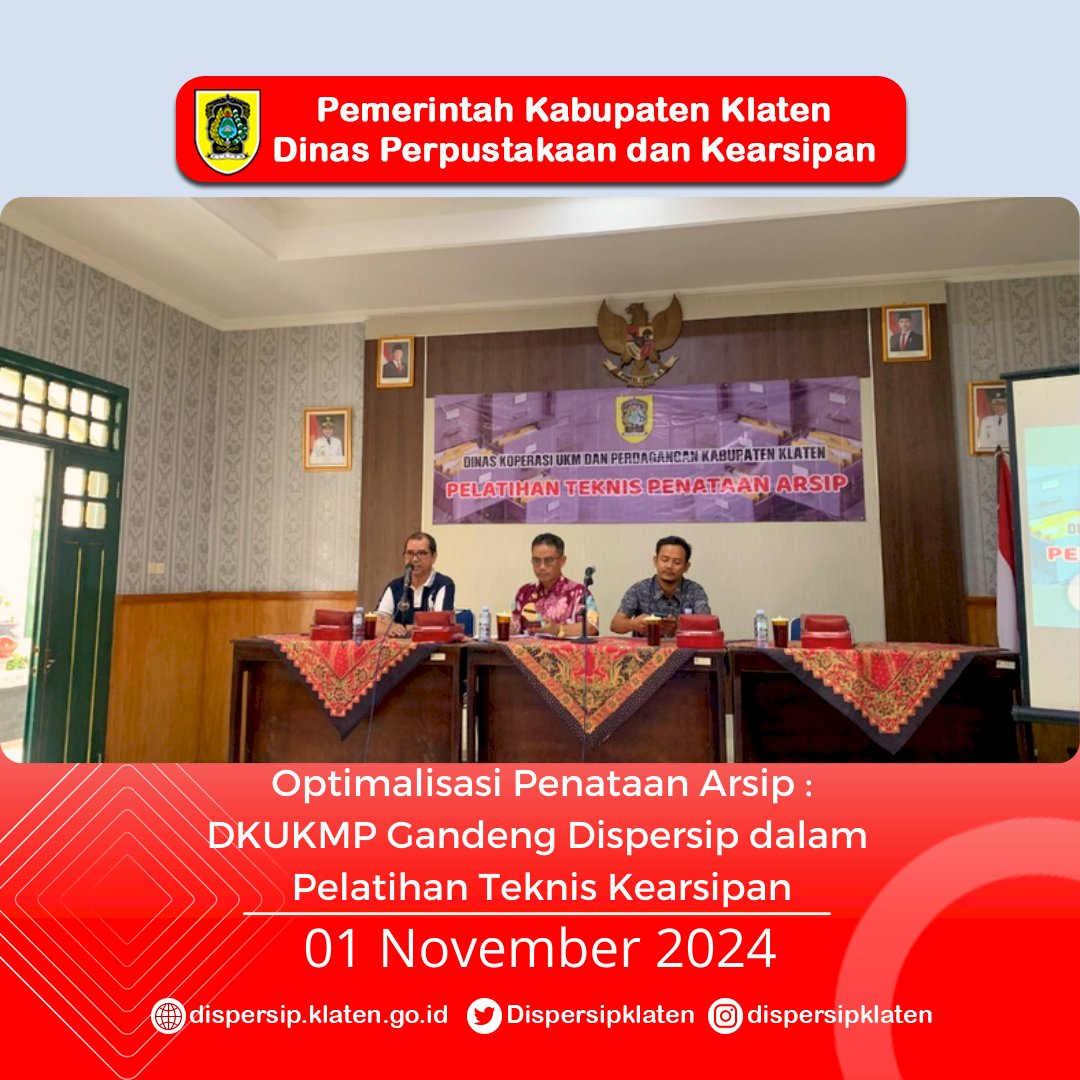 Optimalisasi Penataan Arsip : DKUKMP Gandeng Dispersip dalam Pelatihan Teknis Kearsipan