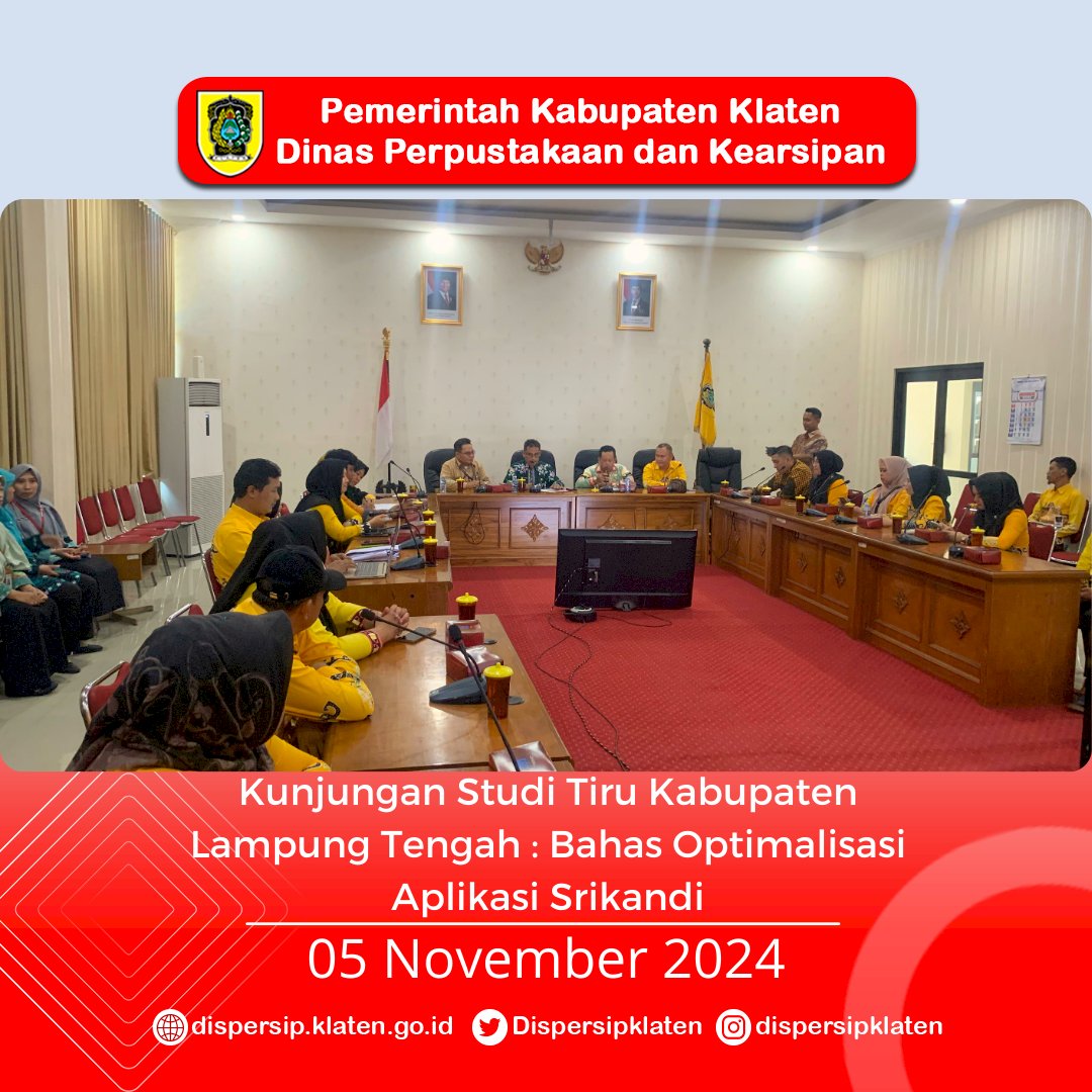 Kunjungan Studi Tiru Kabupaten Lampung Tengah : Bahas Optimalisasi Aplikasi Srikandi